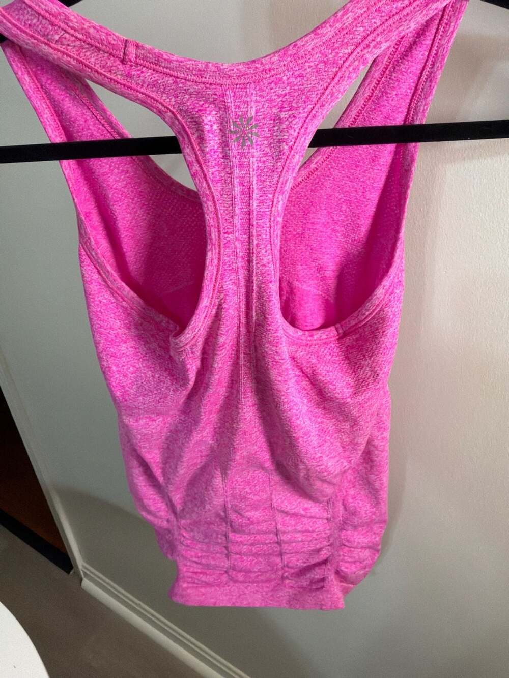 Athleta Speedlight Seamless Racerback Ruched Tank Top Pink Heather XS - Picture 6 of 6